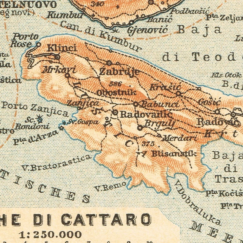 CETINJE  Цетиње MONTENEGRO  Crna Gora  1911    Original map and plan - Image 4 of 4