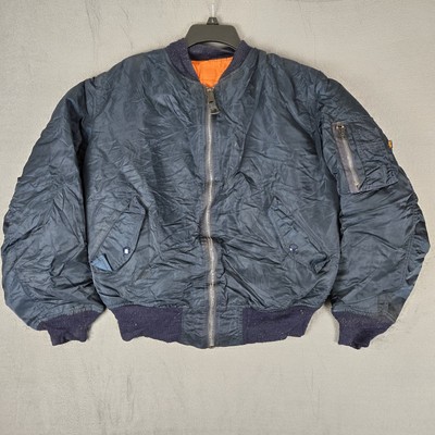 ALPHA　ma-1 Alpha Industries MA-1 Squadron Bomber Jacket Replica Blue