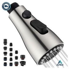 Kitchen Faucet Head Replacement 15 Adapters 3 Mode Pull Down Sprayer Aerator