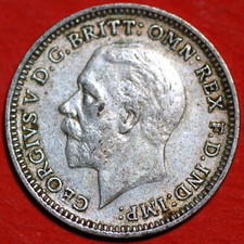 1926 3 Pence Great Britain George V KM# 813a