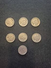 7 Nice High Quality 1923 Buffalo Nickel Coin Collection.  Very Nice Detail!
