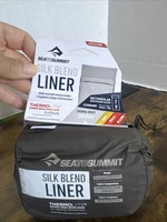 Sea To Summit Silk Blend Sleeping Bag Liner Rectangular with Pillow Sleeve New