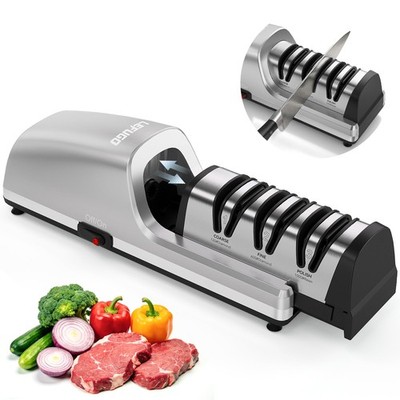 Electric Knife Sharpener for Kitchen Knives, Detachable Sharpening Head, 3-St...