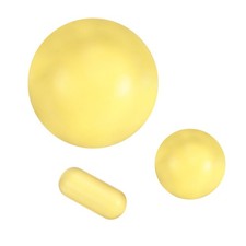 Quartz Pearl Balls Set, 2 Shape Glass Crystal Loose Beads, Clear Yellow