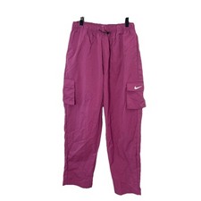 Pantalones cortavientos Nike para mujer S rosa fucsia carga Swoosh holgados pista Y2K salón