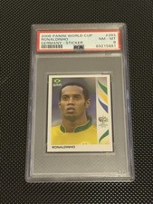2006 Panini World Cup Ronaldinho Germany Sticker #383 PSA 8 NM-MT Brazil