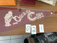 Vintage 1930s Chicago Cubs Baseball Pennant. Lot 21