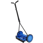 16in Push Lawn Mower, Push Reel Lawn Mower, Blue Color Easy and effortless US