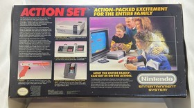 NES: Action Set- CIB- VG Cond.-Orange Zapper Version W/ game, manuals & Inserts