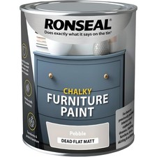 Ronseal Chalky Furniture Paint Pebble 750ml for a Matt Shabby Chic Finish