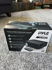 BNIB Pyle Compact Multimedia Projector PRJG82 Adjustable Screen Internal Speaker