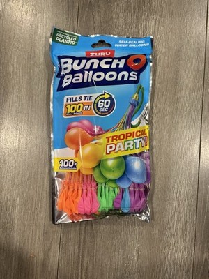 Zuru Bunch O Balloons Tropical Party Self-Sealing Water Balloons 100 Count 1pack