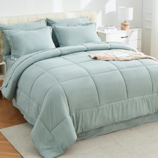 Twin Comforter Set with Sheets 5 Pieces Twin Size Bed in a Bag Set for All Se...