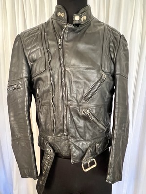 Vintage 70s 80s Hein Gericke Harley Davidson Leather Motorcyle Jacket 44 Medium