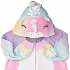 CARTERS Unicorn Hooded Fleece One Piece Pajama 5T Pastel Rainbow Costume Sleeper