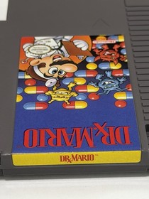 Cartucho de juego rompecabezas aut&eacute;ntico Nintendo NES Dr. Mario etiqueta limpia probado OEM