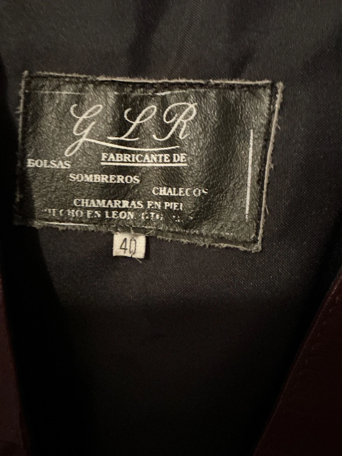Vintage Creaciones GLR Burgandy Leather Vest Size 40 Leon Cowboy Rancher Mexico - product detail image 6