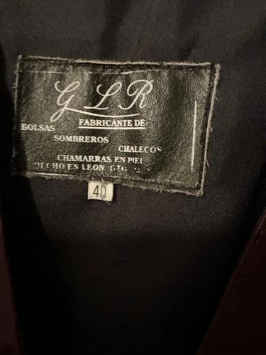 Vintage Creaciones GLR Burgandy Leather Vest  Size 40 Leon Cowboy Rancher Mexico image 6
