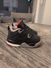 Jordan 4 Retro "Bred Reimagined" Toddler Size 6c black, fire red, cement grey