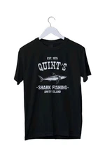 Quints Fishing Shark Jaws Amity Cult Movie T-Shirt Mens S M L XL 2 3 4 XL 