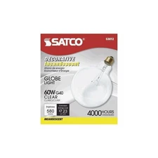 Satco 60W Clr 5" Globe Bulb