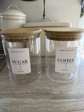 Kaffee Zucker Glas Gläser mit Bambus Deckel Home Küche