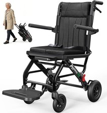 20 Lbs Compact Portable Foldable Travel WheelChair with Telescopic Handle