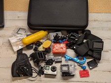 GoPro HERO4 Silver Action Camera Bundle w Housing Mounts Batteries Case Bundle