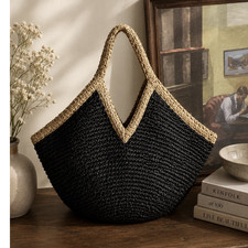 Oversized Boho Crochet Tote Bag Women s Woven Beach Shoulder Summer Handbag