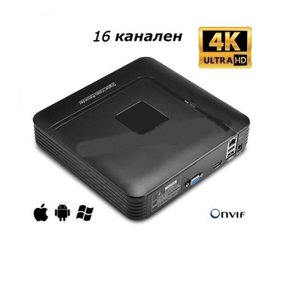 NVR video recorder for IP cameras model N1004F 16 channel 4K UltraHD 8MP VGA H