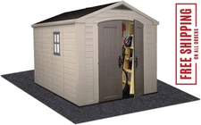 Meitola Outdoor Storage Shed Mat，Waterproof and 8' x 6', ( Gray)