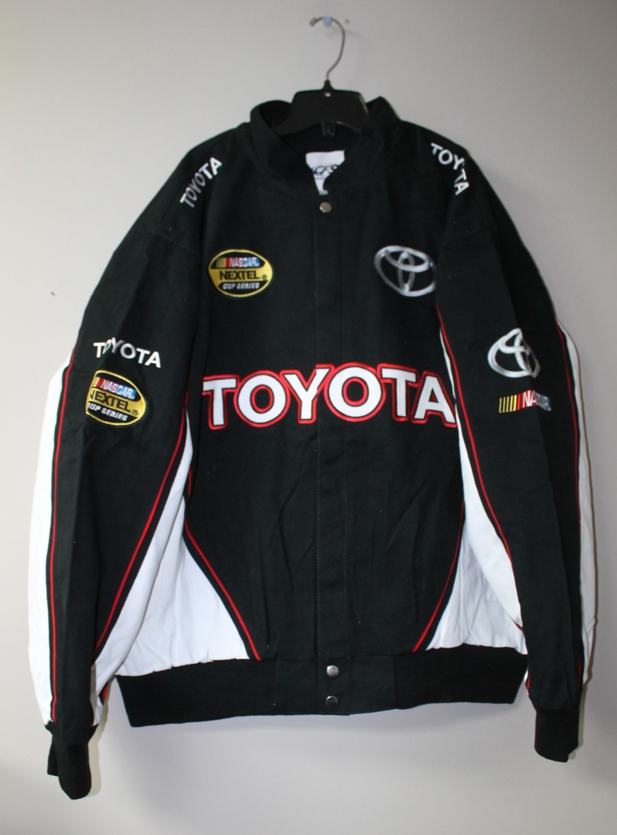 New NASCAR TOYOTA twill cotton embroidery black jacket men's XXL
