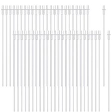 Weewooday 50 Pcs Disposable Artificial Insemination Rods 10.8 Inches, White