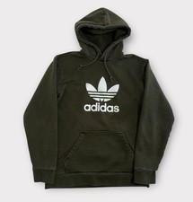 Adidas Hoodie Sweatshirt Adult Medium Green Pullover Trefoil Logo