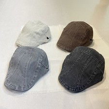 Casquette Newsboy En Jean Distress Unisexe, Chapeau Gatsby Beret Ajustable