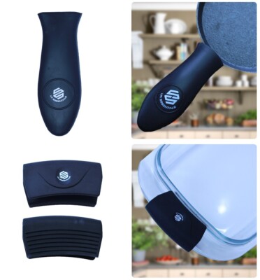 3 Stück Silikon Topf Halter Hülsen Kochtopf Bratpfanne Griff Gummi Abdeckung