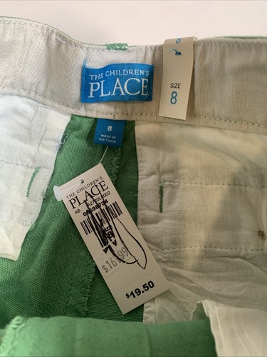 Childrens Place Boys Linen Pants Size 8 Adjustable Waist Pockets Size 8 NEW - Picture 3 of 5