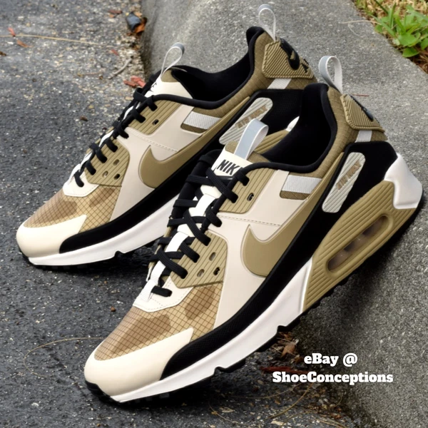 Nike Air Max 90 Drift Shoes Black Khaki Orewood Brown FB2877-100 Men's Sizes NEW