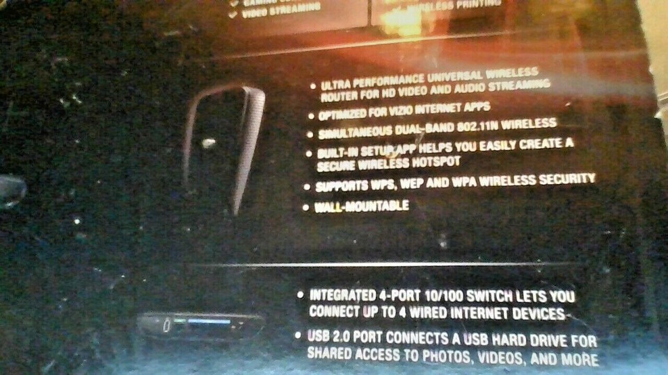 VIZIO XWR100 Wireless-N Dual-Band HD Router IEEE 802.3/3u, 802.11a/b/g ...