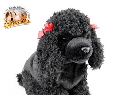 Peluche, chien, caniche noir, environ début du 20ème siècle (Gebraucht