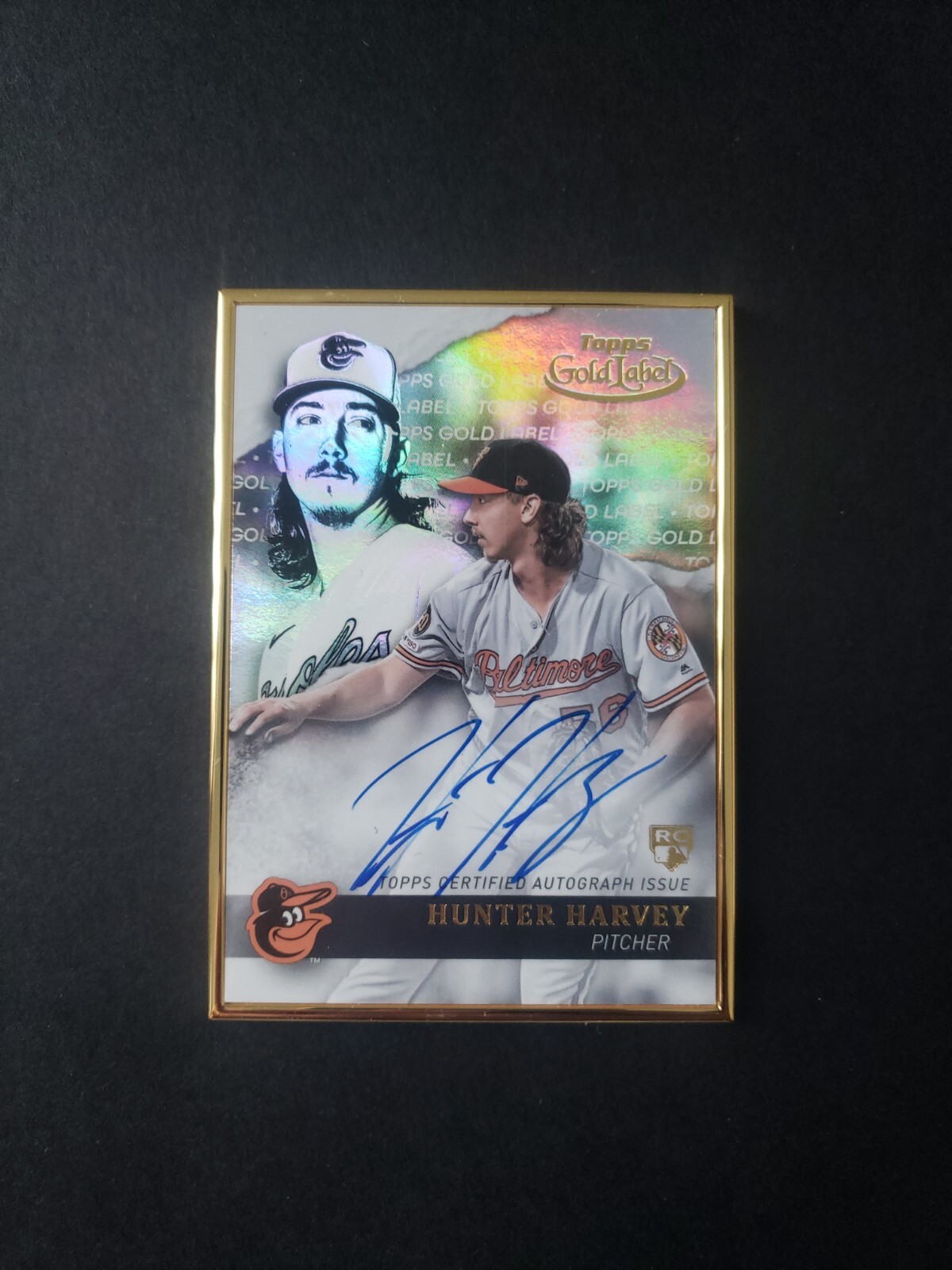 2020 TOPPS GOLD LABEL - HUNTER HARVEY GOLD FRAME ROOKIE AUTOGRAPH GLA HH