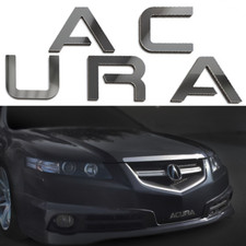 Chrome Raised Plastic Letters Inserts Acura Tl 2004-2008 Front Bumper