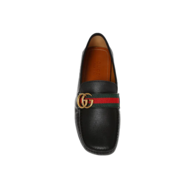 Gucci Leather GG Loafer Shoes Men's Black 450891 DTM10 1060 | eBay