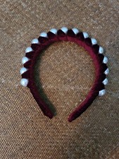Velvet Pearl Headband Maroon color - Brand New w/o tags