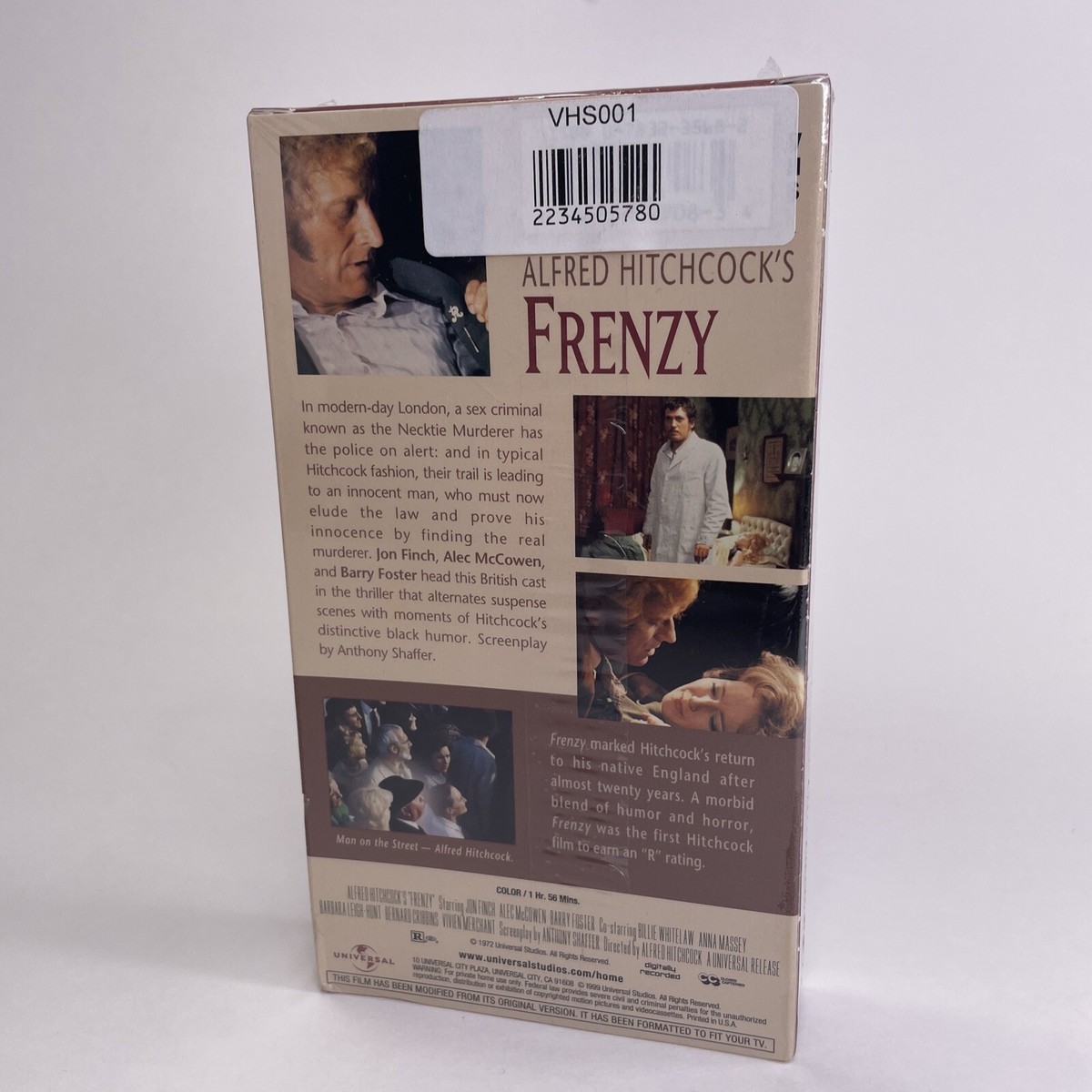 Frenzy, 1972 (VHS, 1999) Brand New Sealed, Horror, Alfred