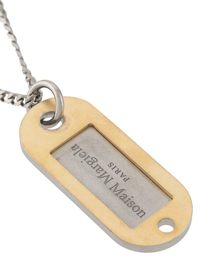 Maison Margiela Dog Tag Logo Chain Necklace Gold Silver Maison Margiela Dog Tag Logo Chain Necklace Gold Silver