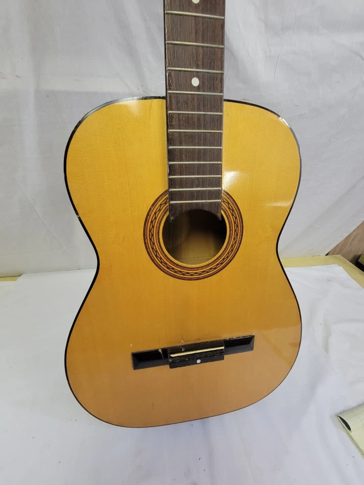 Vintage Acoustic Steel Reinforced Neck Guitar Ames Great Condition Inlay - Image 4 of 4