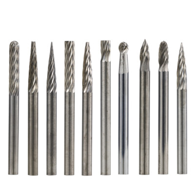 Für Dremel 10x HM Frässtifte Einzelschnitt Rotationsfräser 3mm Schaftfräser