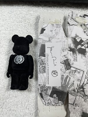 Medicom Toy Bearbrick 100% JAMIE REID LIES Flocked Be@rbrick Advantage Cycle 