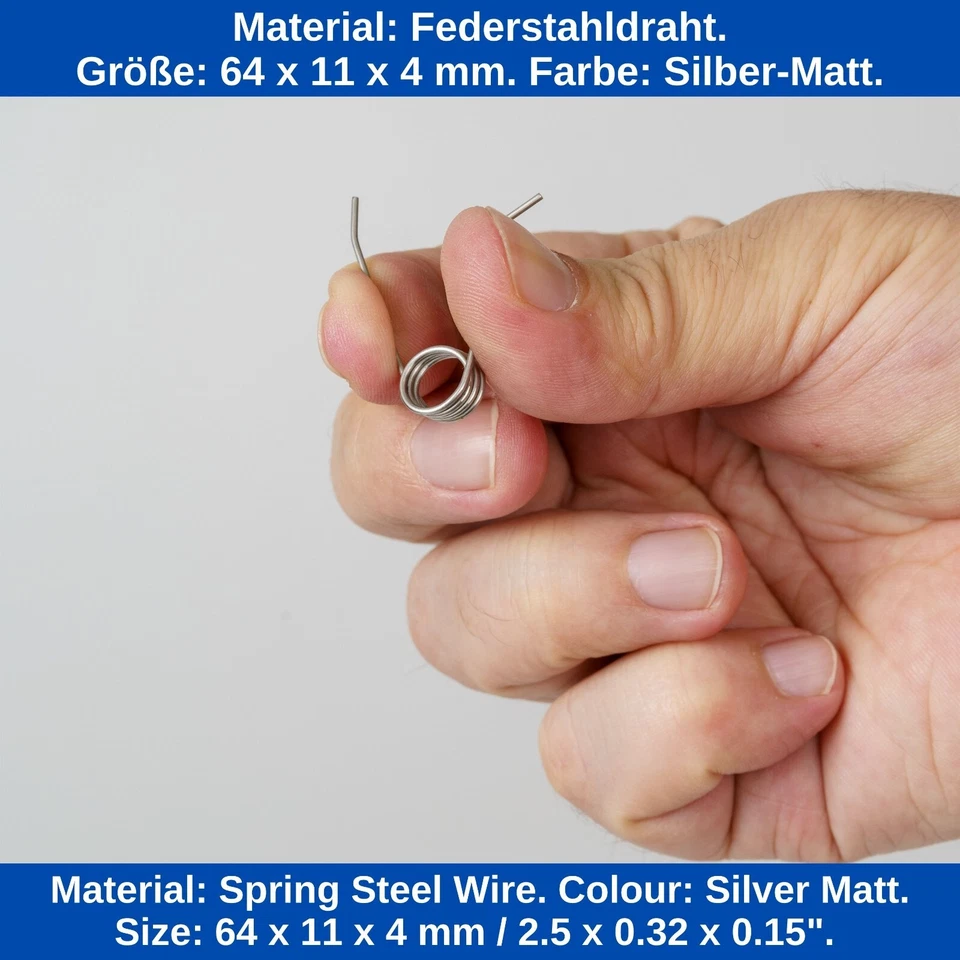 Schenkelfeder Mülleimer passend für Einzel Duo Trio Bin Abfalleimer Metallfeder - Bild 3 von 4